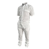 Stacy Adams Men's Cotton Eyelet Embroidered Shirt & Pant Set