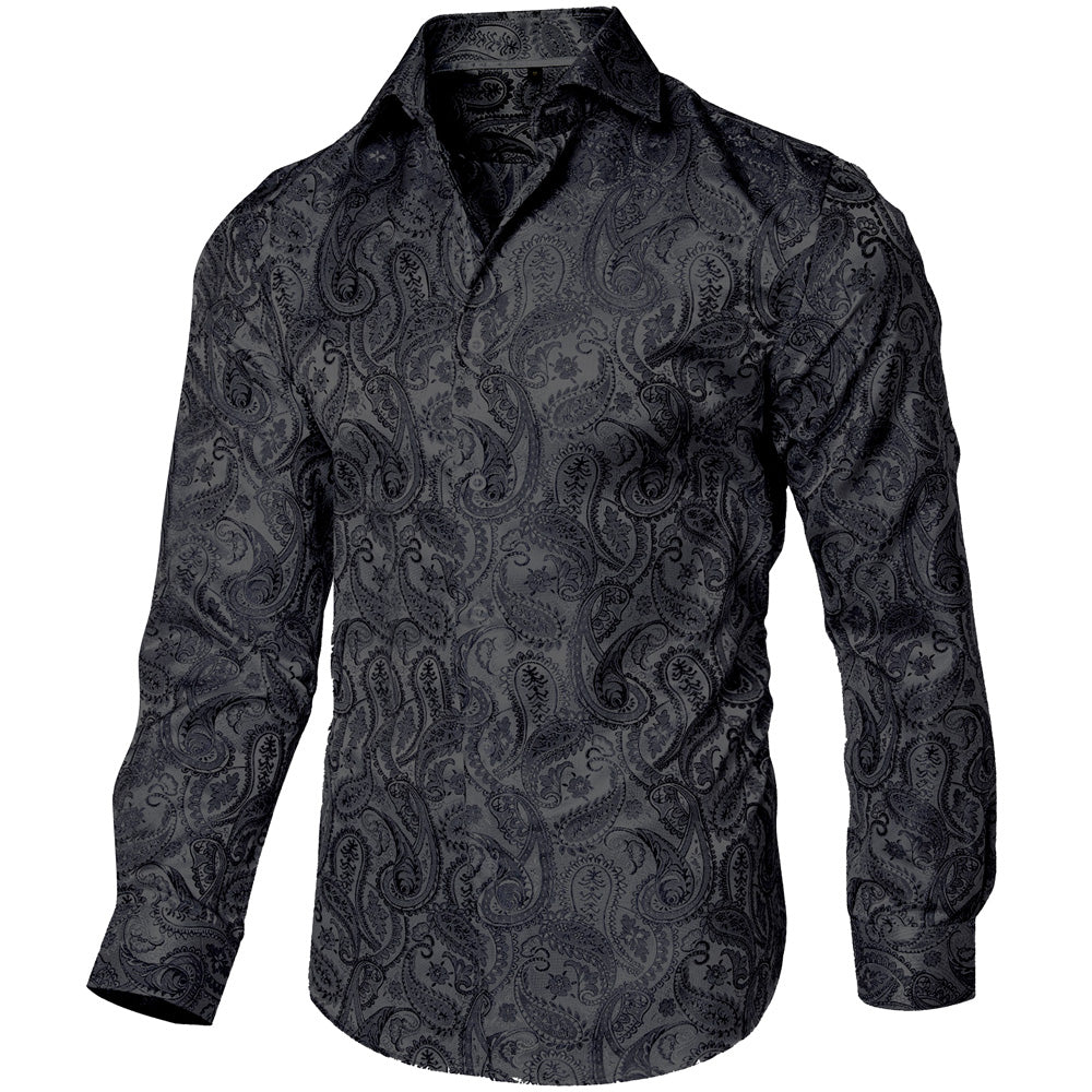 Bagazio Luxury Print Paisley Men's Dress Shirt – haroldpeners