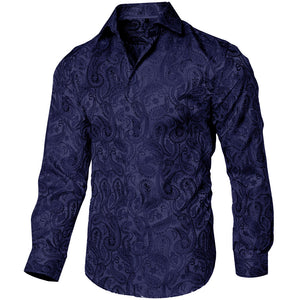 Bagazio Luxury Print Paisley Men's Dress Shirt