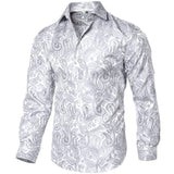 Bagazio Luxury Print Paisley Men's Dress Shirt