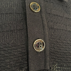 Prestige Men's Line Textured Knit Short Sleeve Polo CMK-207