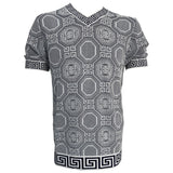 Prestige Men's V Neck Greek Octagon Knit Shirt CMK-283