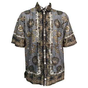 Prestige Men's Lace Printed Short Sleeve Shirt CMK-255
