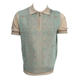 Cigar Couture Men's Short Sleeve Knit Fashion Shirt Mint
