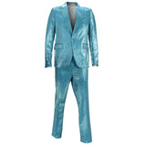 Rossi Man Leo Men's Satin Two Piece Baby Blue Dress Suit